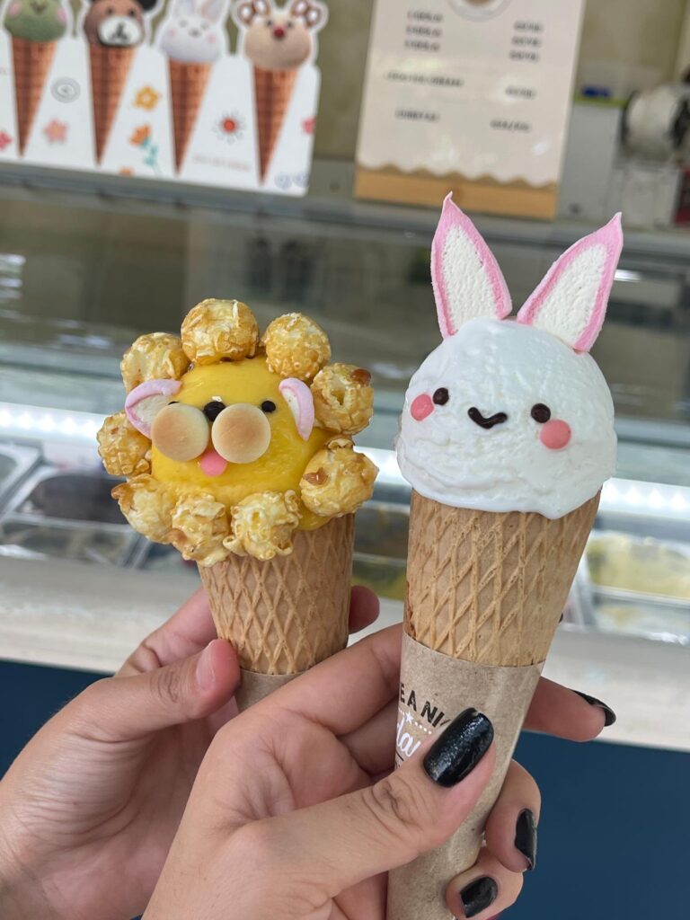 helados con carita de animalito